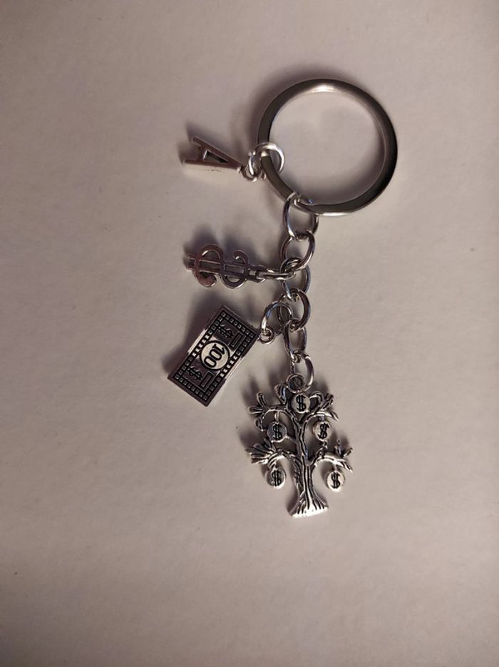 Porte Clé "arbre d'argent" et breloques