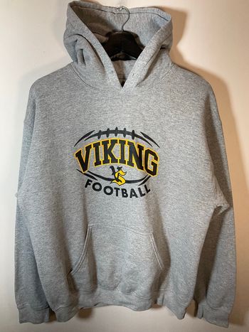 Sweat à capuche gris chiné pour homme Gildan Viking Football taille M 648
