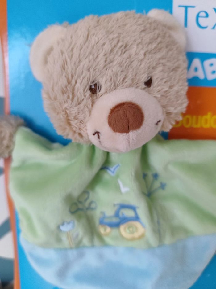 Doudou plat ourson ours nounours tex - photo numéro 2