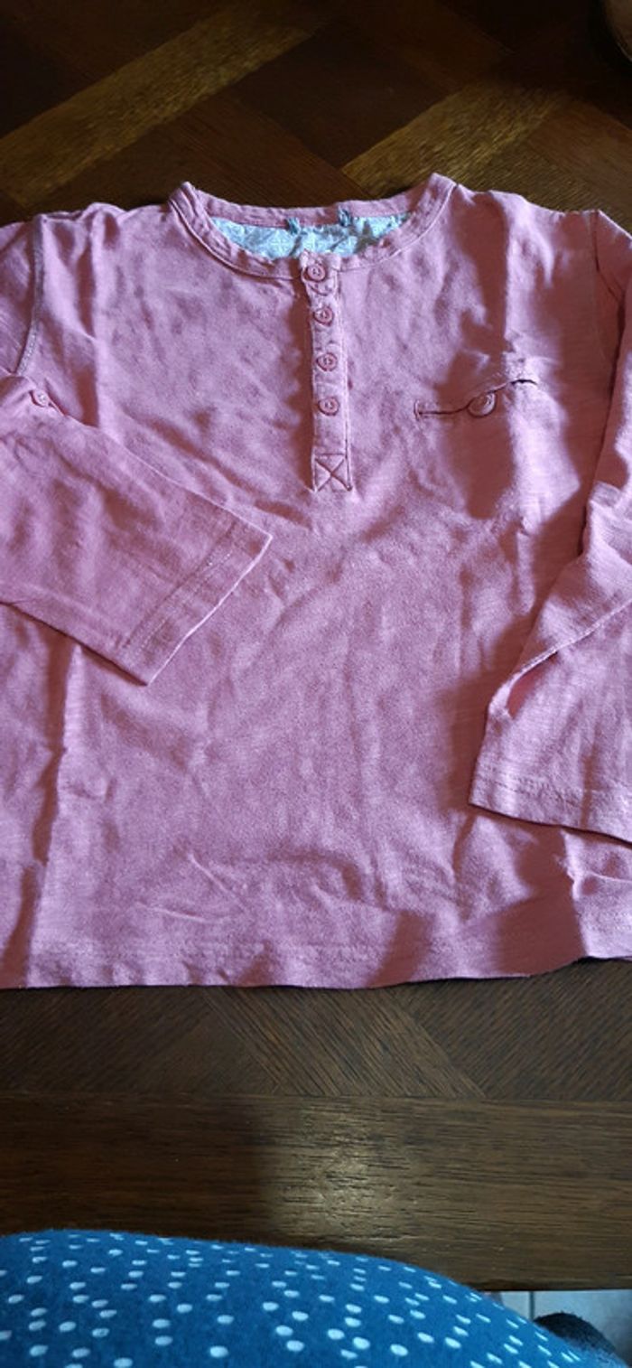 T shirt verbaudet couleur corail/rose 8 ans - photo numéro 2