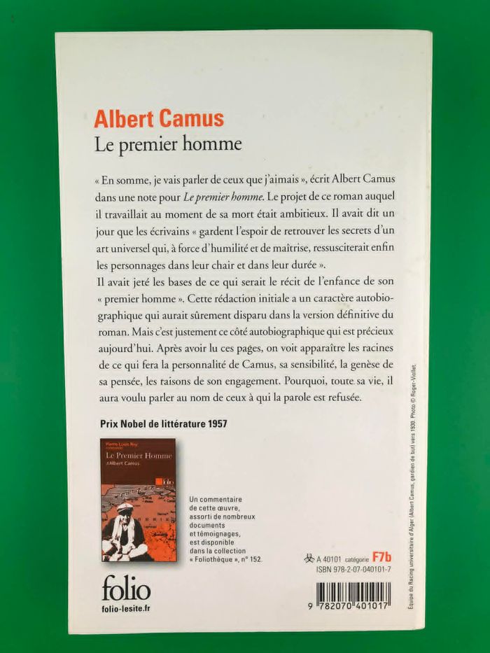Le premier homme - Albert Camus - photo numéro 3