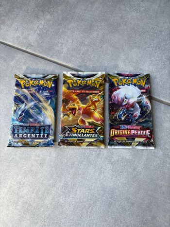 Pokémon 3 Booster EB12 EB09 EB11 Tempête argentée, Origine Perdue Stars Etincelantes Lugia Dracaufeu