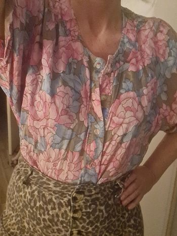Chemisier vintage fleurs 38