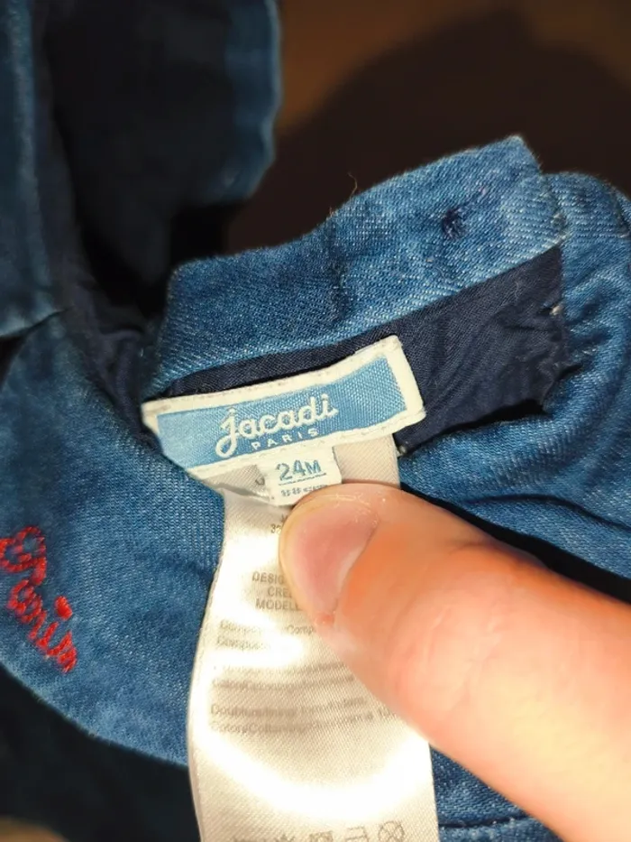 Robe en jean taille 18 mois marque du pareil au même - photo numéro 3