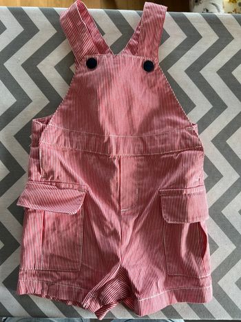 Salopette Rayée rouge Jacadi