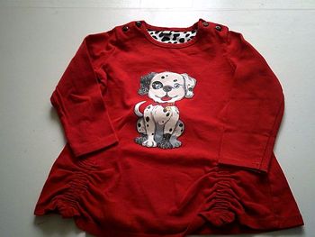 Robe rouge manche longue taille 18 mois