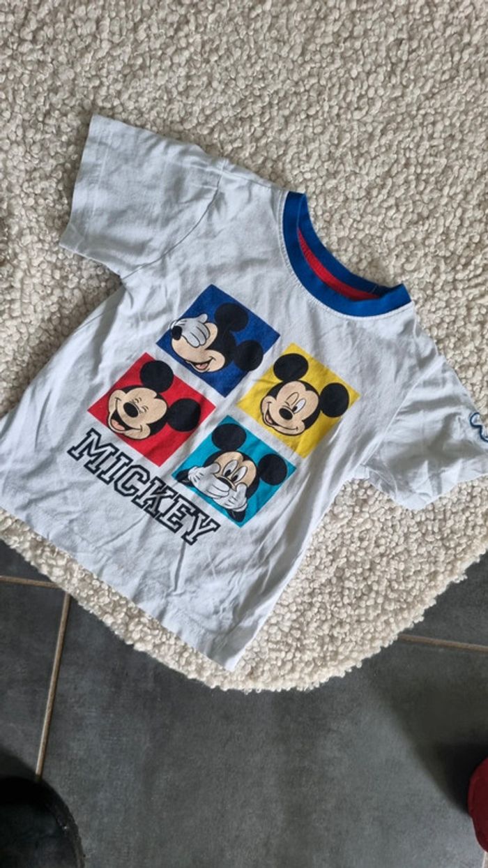 Tee shirt mickey 4 ans Disney blanc imprimé - photo numéro 2