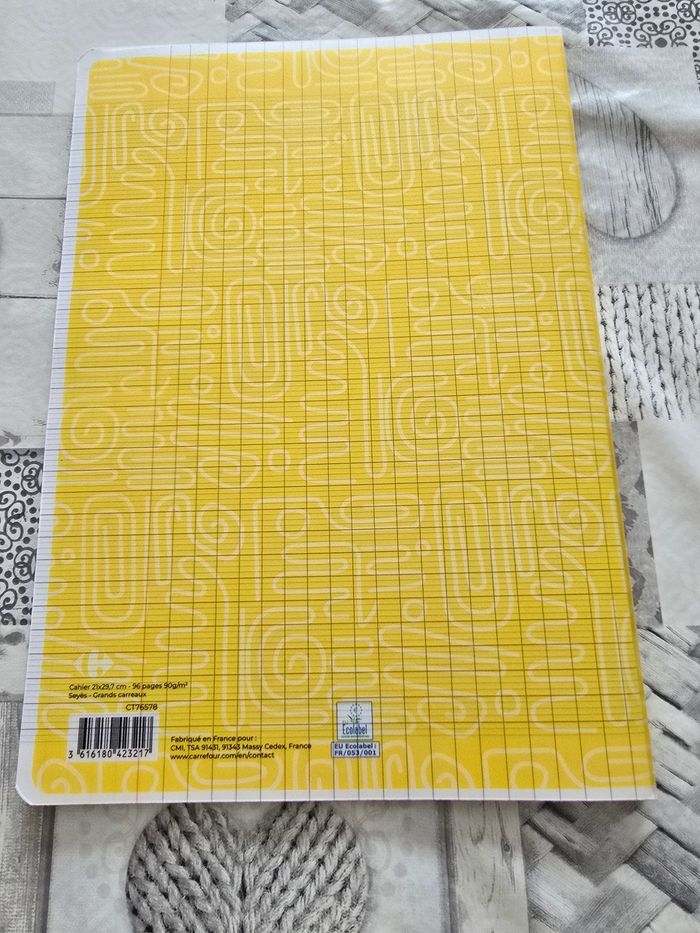 Cahier jaune 96 pages - photo numéro 2