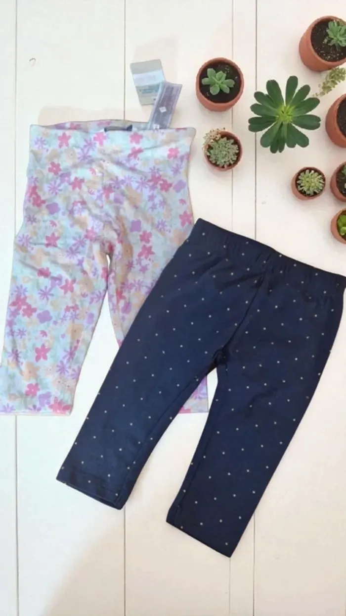 2 leggings 12 mois