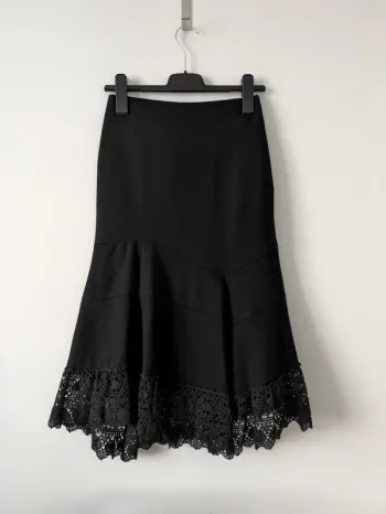 Jupe mi-longue 80% laine - MNG - taille 36