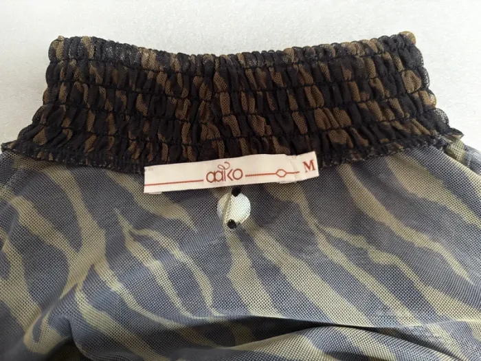 Blouse femme Aaiko, haut femme, taille M, blouse transparente, tee-shirts, t-shirt transparent vert - photo numéro 2