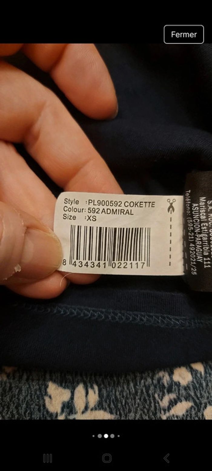 Jupe bleu fleurie Pepe Jeans t XS - photo numéro 7