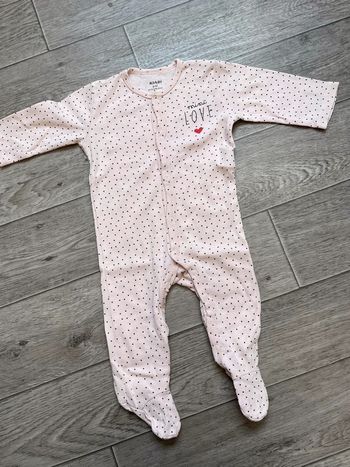 Pyjama ouverture devant rose kiabi 6 mois