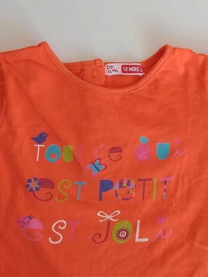 Tee-shirt fille 12 mois DPAM - photo numéro 2