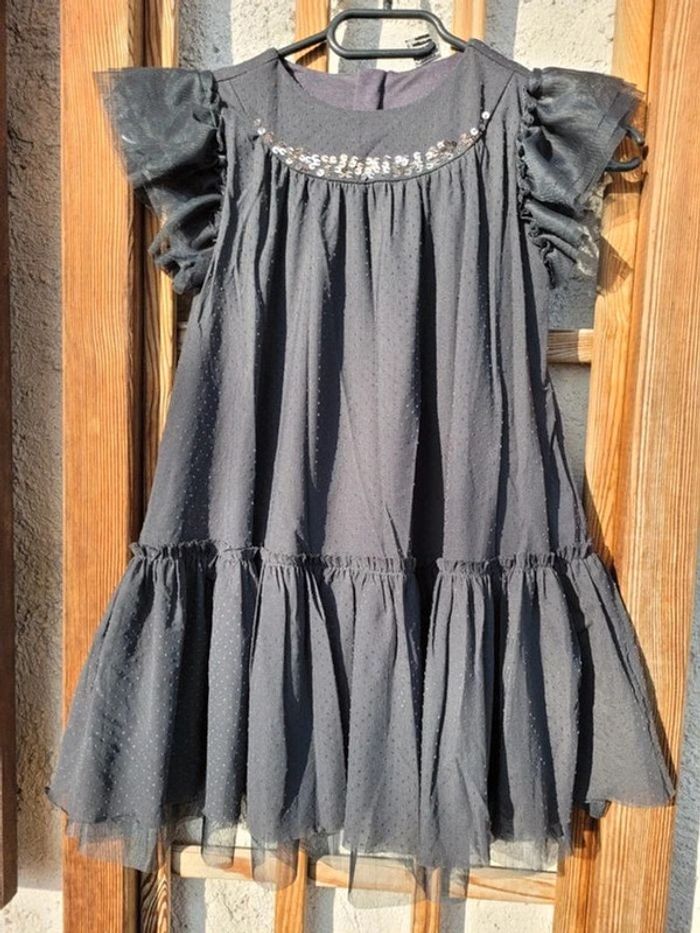 Tape à l'oeil, robe habillée noire à sequins dorés, 6 ans - photo numéro 2