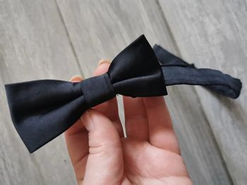 Noeud papillon noir satiné