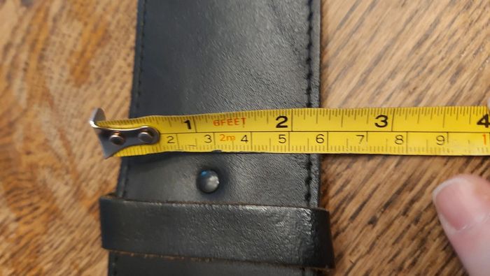Ceinture en cuir noir réglable de 80cm à 95cm - photo numéro 15