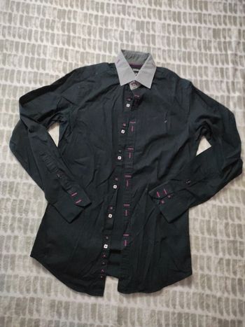 Chemise manches longues noir slim fit OWK taille 38