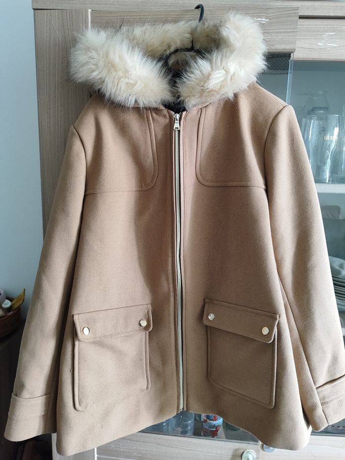Manteau camel kiabi