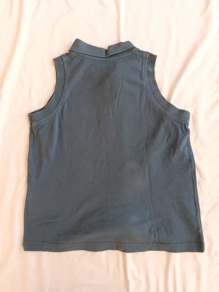 Polo sans manches Kappa vintage gros bleu taille S - photo numéro 6