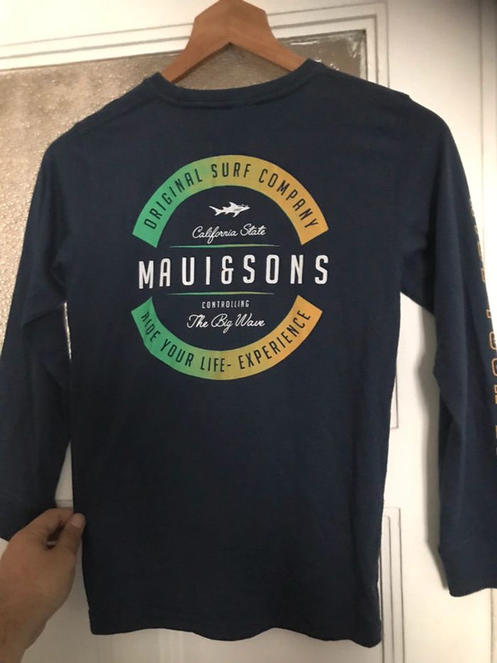 T-shirt manches longues marque Maui and sons taille 10 ans - photo numéro 7