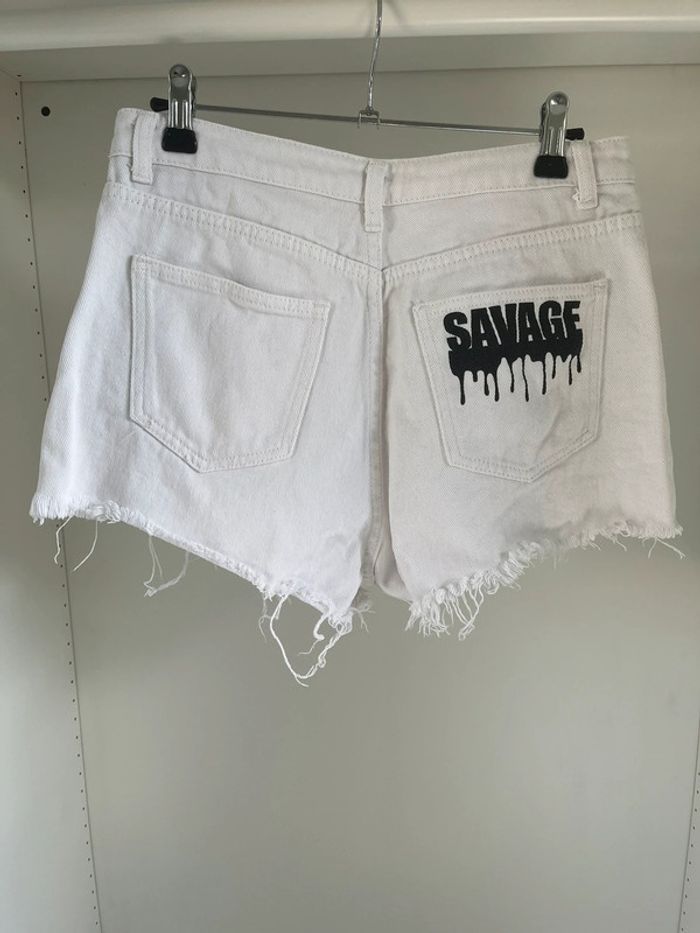 Short en jean blanc Shein - photo numéro 2