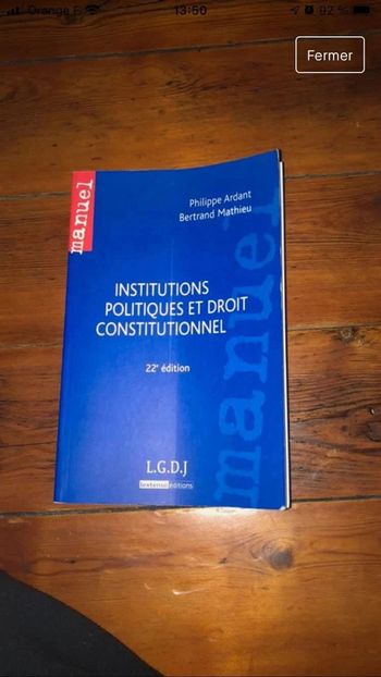 Institutions politiques et droit constitutionnel