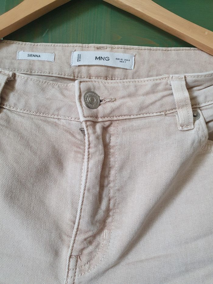 Jean flare beige Mango 38 - photo numéro 2