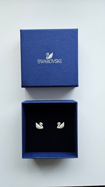 Boucles d'oreilles Swarovski officiel swan strass