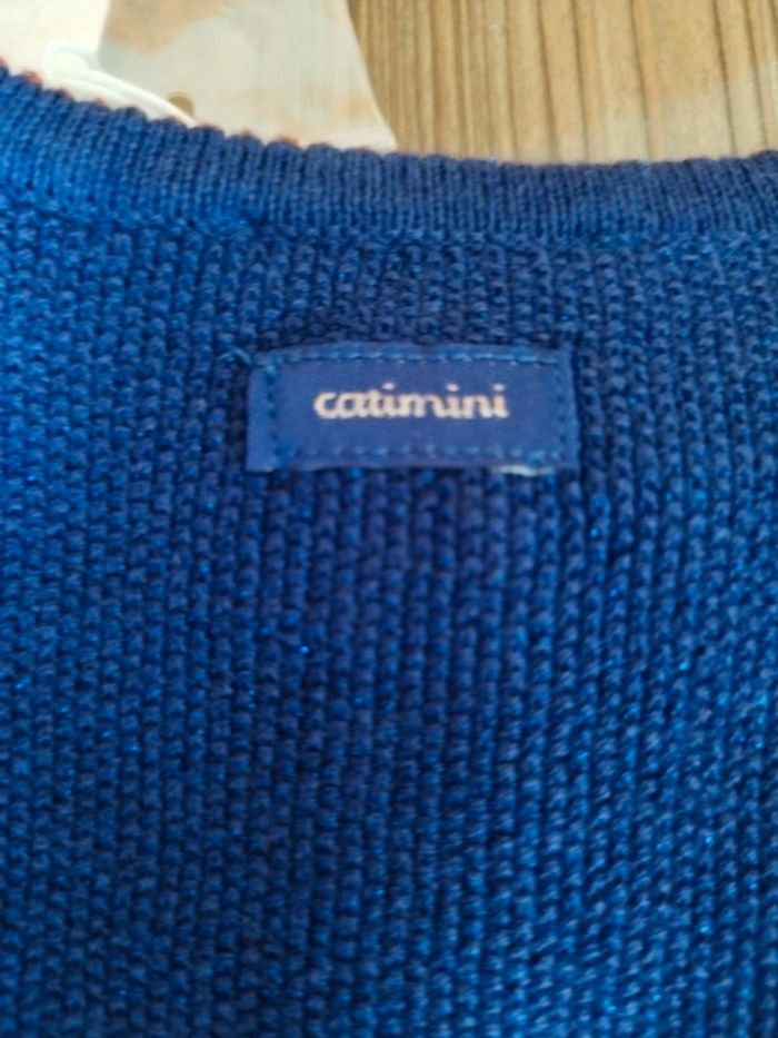 Catimini gilet veste cardigan bleu 12 m neuf - photo numéro 5