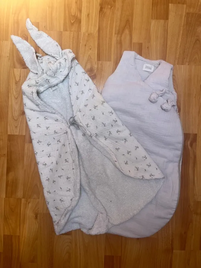 Gigoteuse et cap de bain bébé