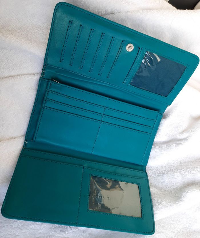 Portefeuille turquoise - photo numéro 2