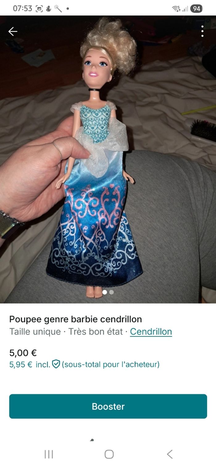 Poupee barbie cendrillon