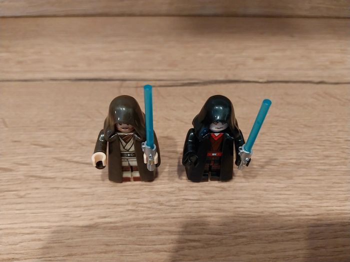 Figurines type lego Jedi Anakin Skywalker et Obiwan star wars - photo numéro 4