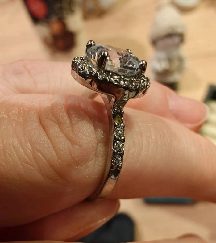 Bague fantaisie argentée - photo numéro 6