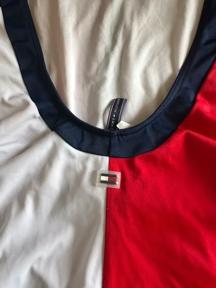 Maillot de bain Tommy Hilfiger bleu blanc rouge taille 36 - photo numéro 3