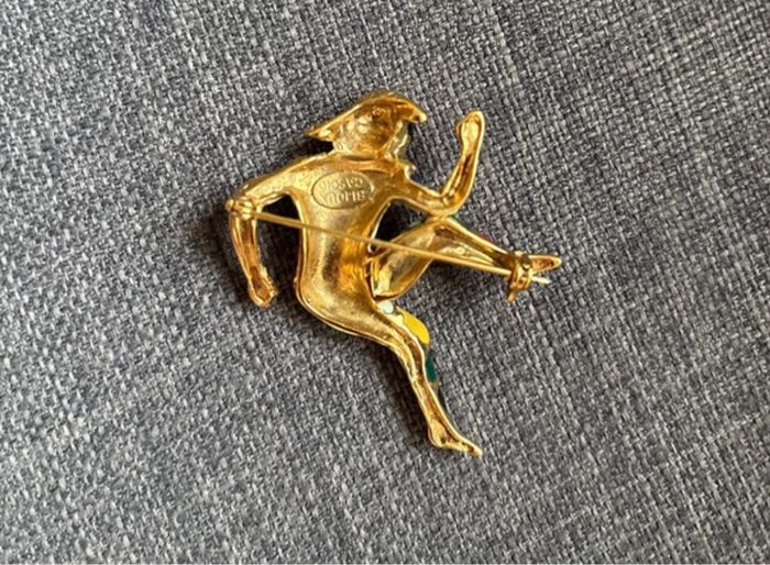 Broche bijoux arlequin Cascio - made in Italie - très bon état - photo numéro 4