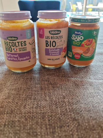 3 Repas bébé dès 6 mois