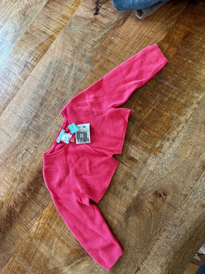 Gilet rose obaibi 18 mois