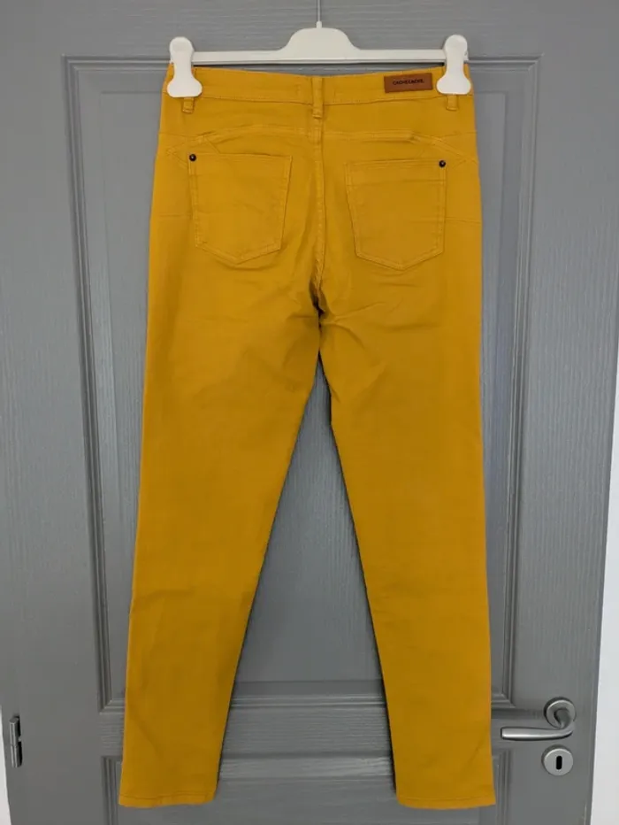 Pantalon jaune moutarde cache cache taille 40 - photo numéro 5