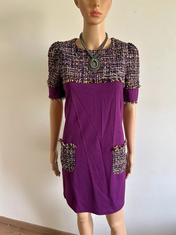 Robe violette neuve à manches courtes Rinascimento taille S