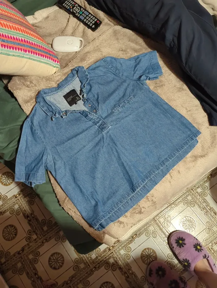 Top chemise en jean zara