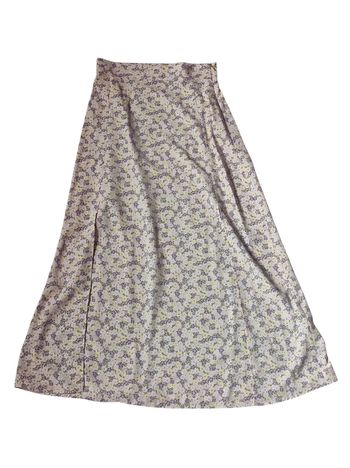 Jupe longue échancrée imprimée fleurie taille XS