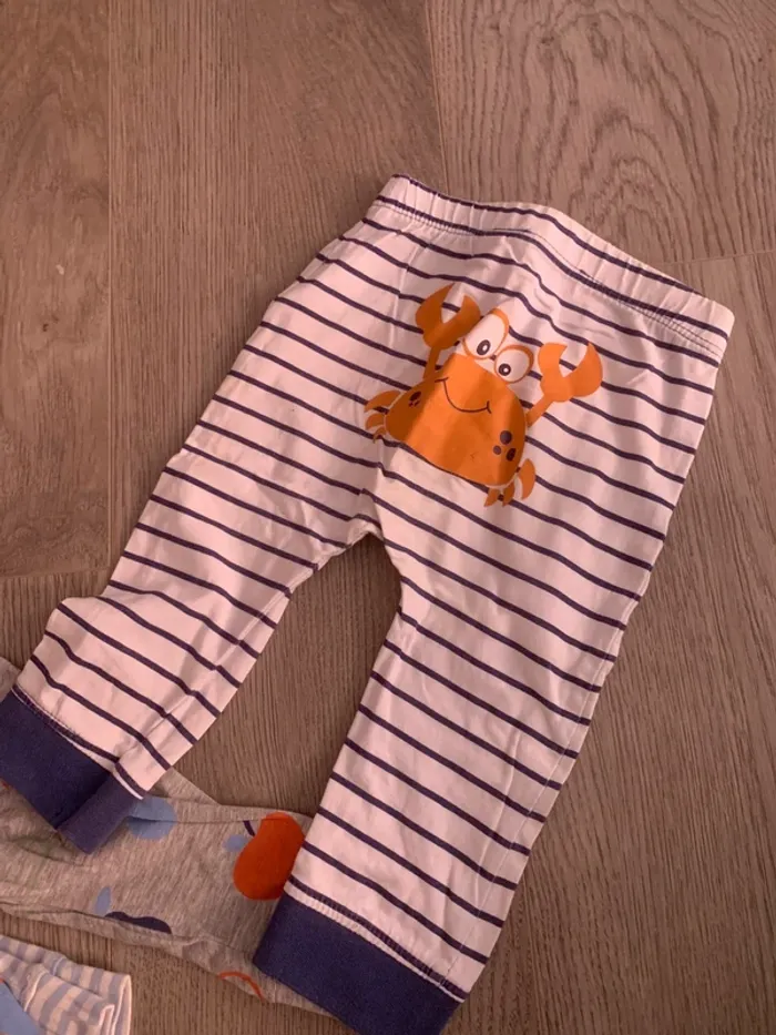 Lot de 4 legging tons bleus en 9 mois - photo numéro 7