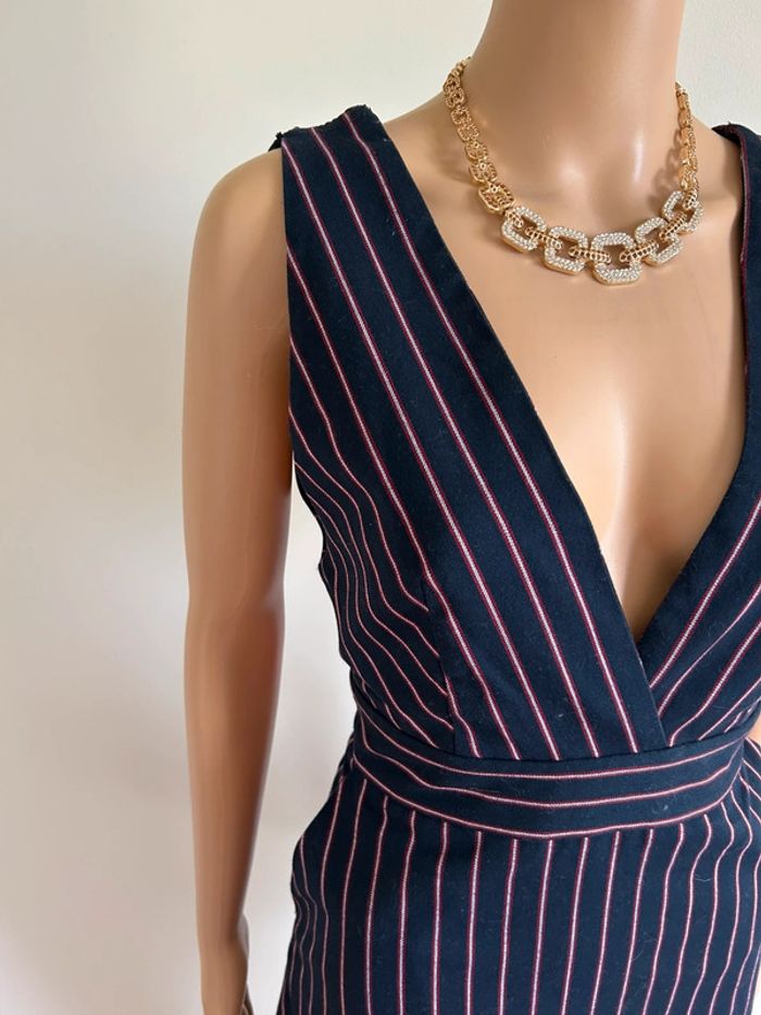Robe bleue marine à rayures Sinequanone taille 36 TBE - photo numéro 5