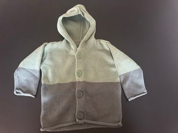 Gilet kaki à capuche Petit Bateau 2 ans