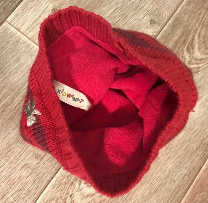 Bonnet rayé fuchsia Kidkanai - photo numéro 3