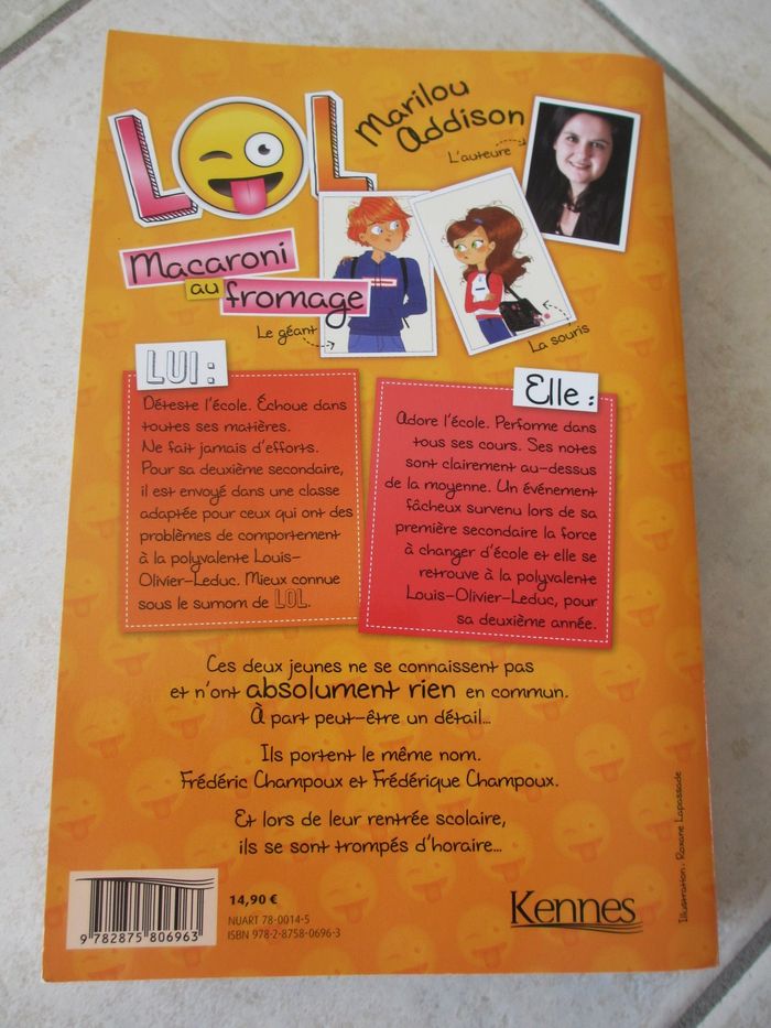 Roman enfant Lol – Tome 1 : Macaroni au fromage - photo numéro 2