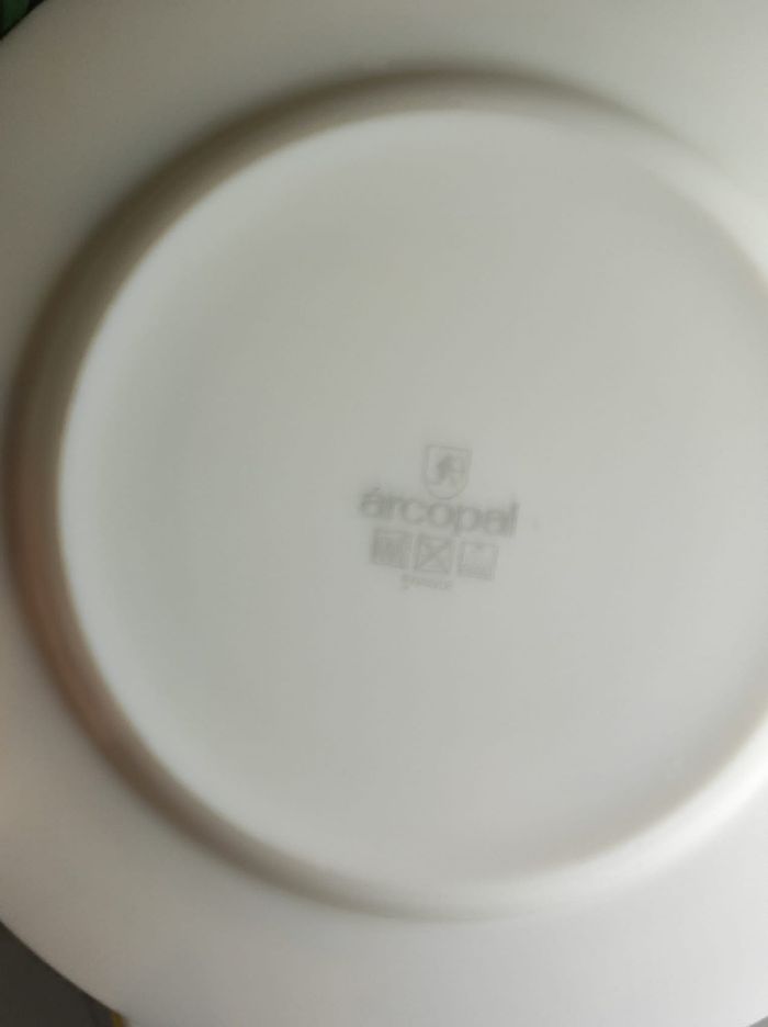 Assiettes plates arcopal citron - photo numéro 3