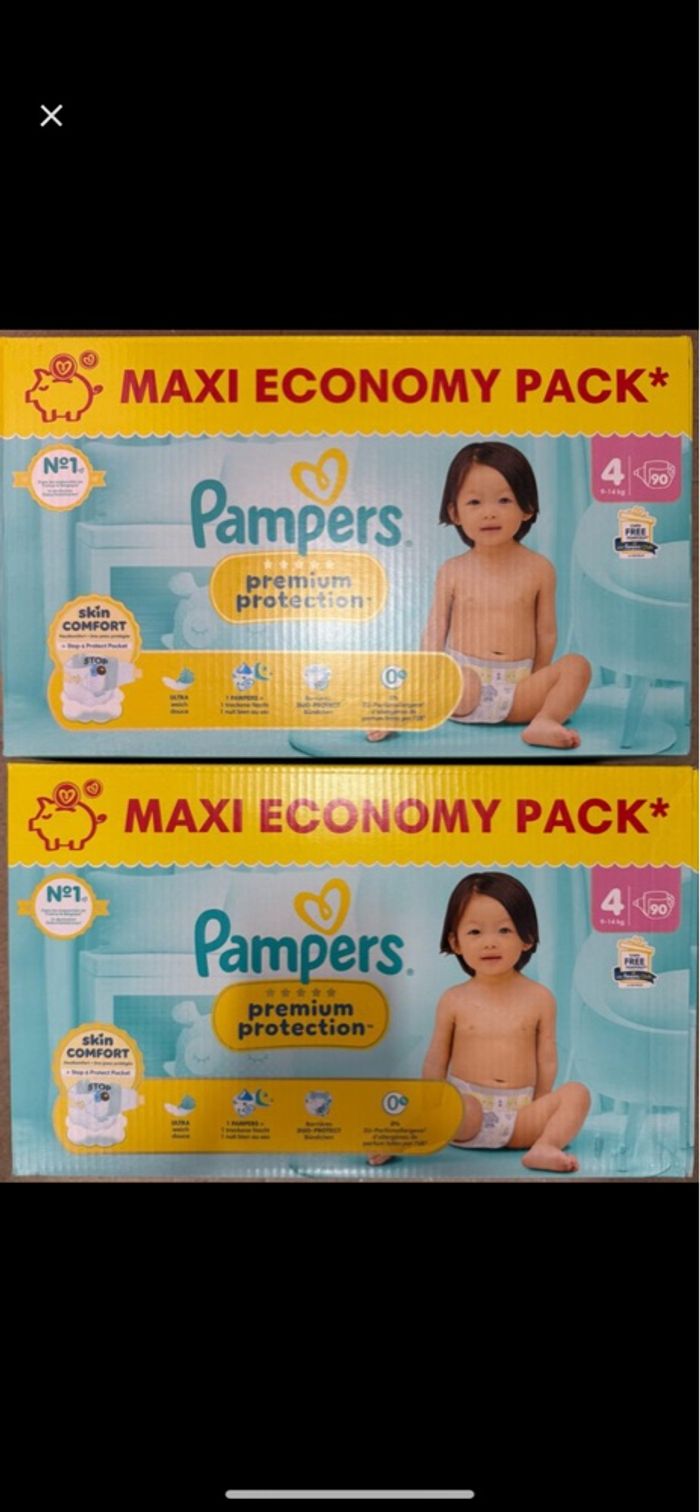 Couches Pampers, premium, protection, T4